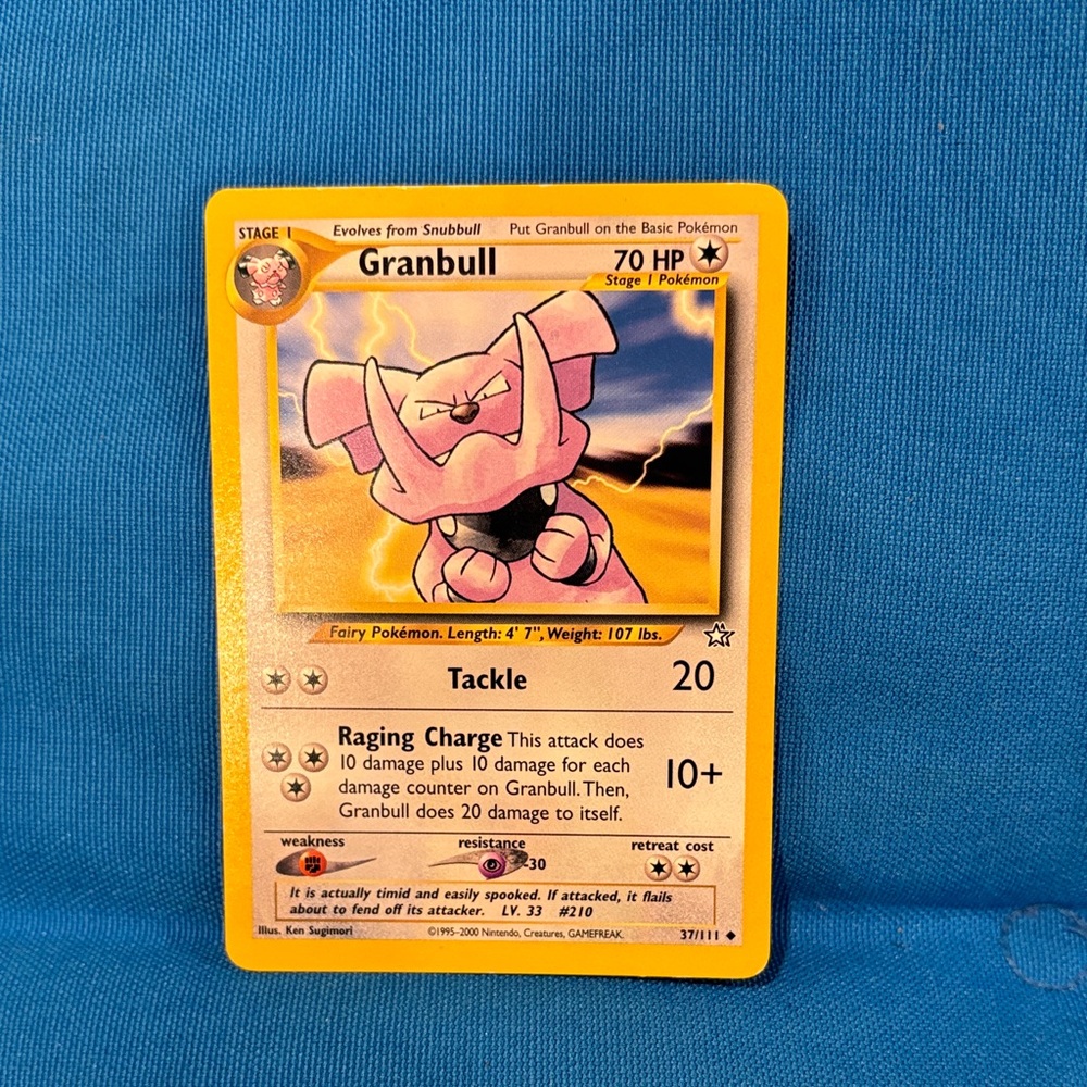 Pokémon Cards Granbull Ground Type Monsters 1995 2000 NWOTS